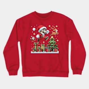 Christmas Mustache Santa Crewneck Sweatshirt